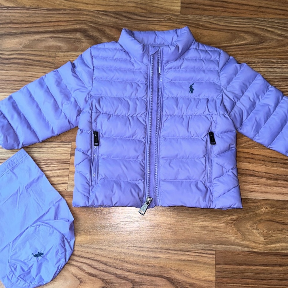 Ralph Lauren Kids Purple Puffer Jacket